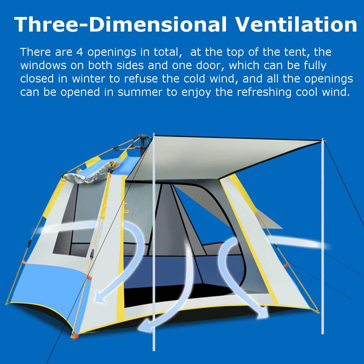 Cheap Goat Tents Camping tent Open beach tents outdoor camping 6 7 Person Windbreak Dual Layer Waterproof barraca de acampamento tente de camping Tents 
